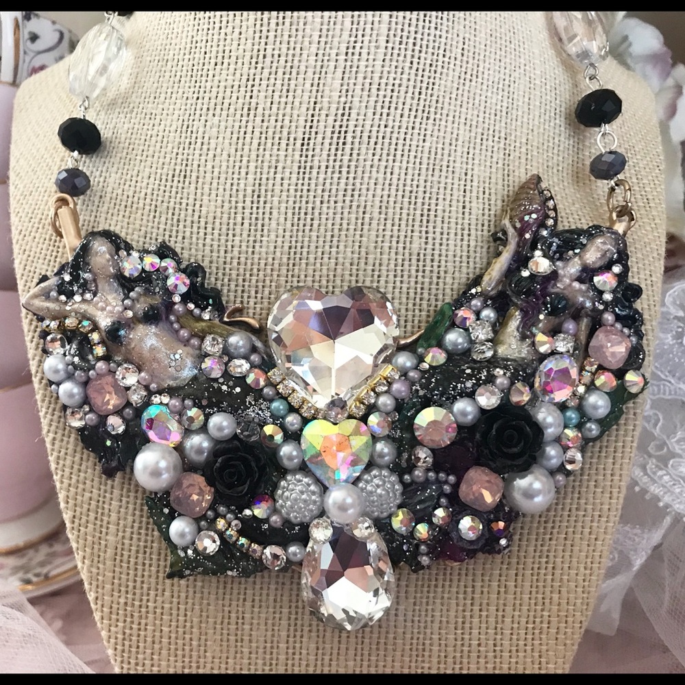 Mermaid bib necklace